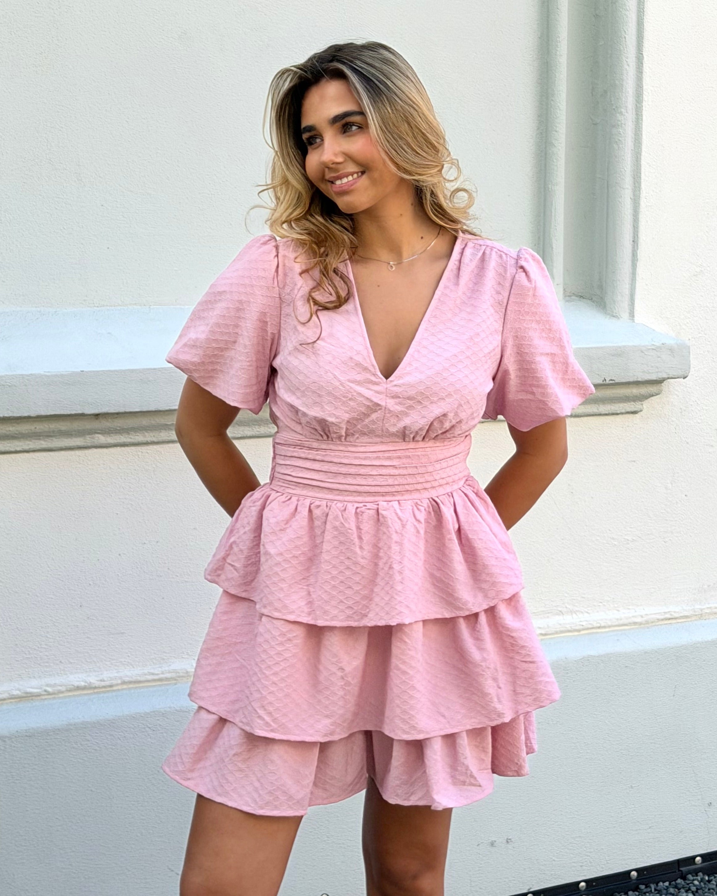 PCMONIKA Short Dress - Bleached Mauve